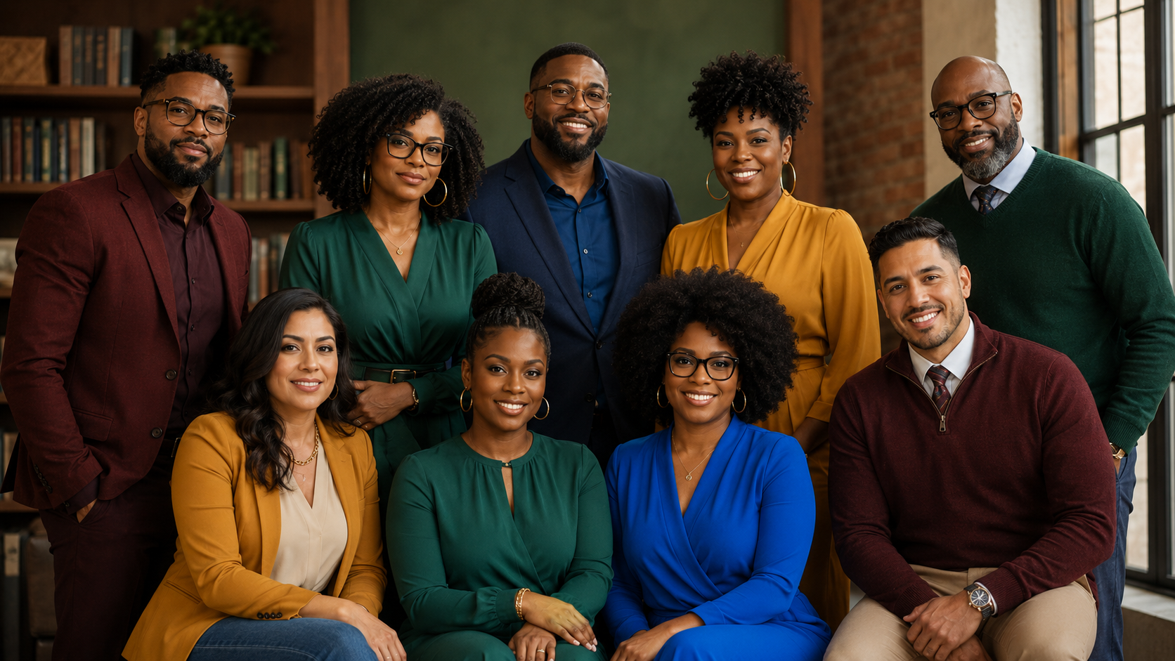 Amplify educators gathered for a community portrait